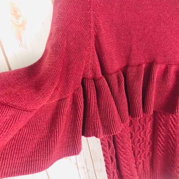 Naadam Red Cordovan MockNeck Sweater - Picture 5 of 8